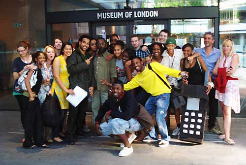 Group outside the Museum of London